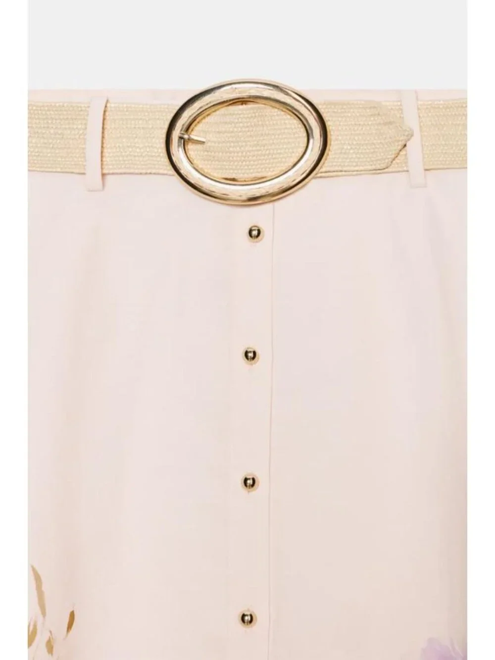 ZARA FLORAL PRINT BELTED MIDI SKIRT - Picture 7 of 7